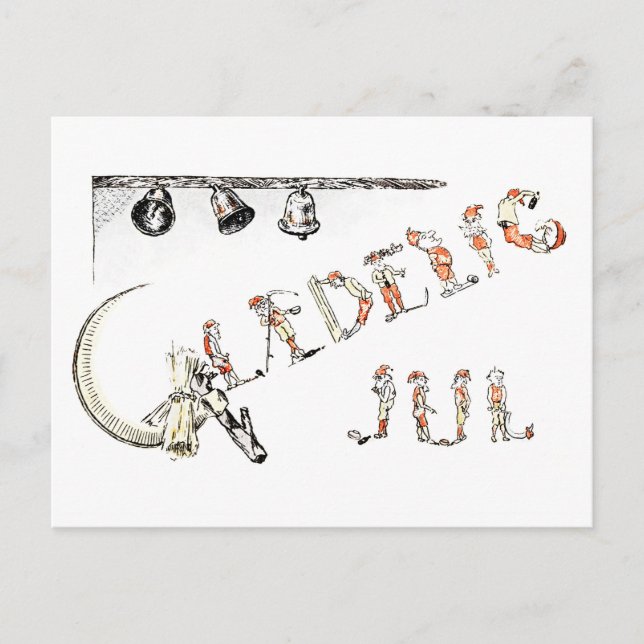 Glædelig Jul Tomte Postcard (Front)