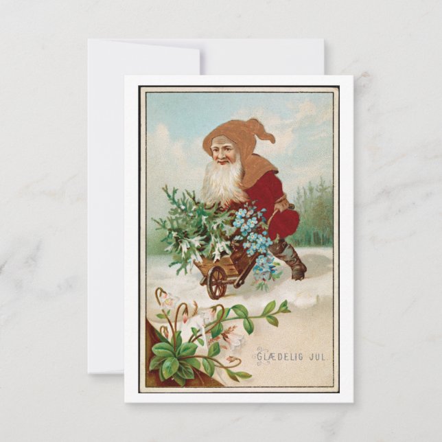 Glaedelig Jul Vintage Thank You Card (Front)
