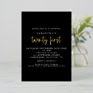 Glam 21st Birthday Party Script Black Real
