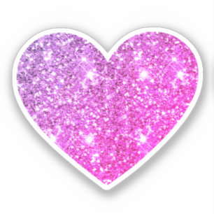Glam Aesthetic Girly Hot Pink Glitter Heart