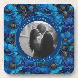 Glam Anemones Inspired Outdoor Wedding Coaster
