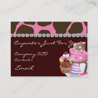 GLAM ANIMAL Design CUPCAKE Business Cards