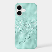 Glam Aqua Blue Foil Confetti
