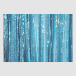 Glam Aqua Sparkle Stripes  Tissue Paper