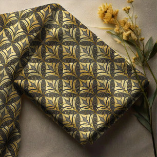 Glam Art Deco Black Gold ID1033 Fabric