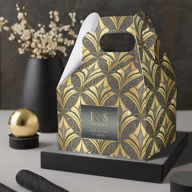 Glam Art Deco Wedding Thank You ID1033 Favour Box (Creator Uploaded)