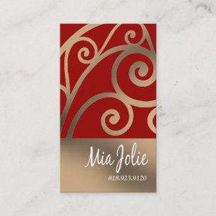 "Glam Baroque Curves" - Distinctive, Classy, Chic Business Card