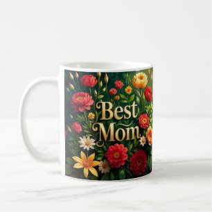 Glam Beautiful Floral Flowers For Mother's Day Coffee Mug