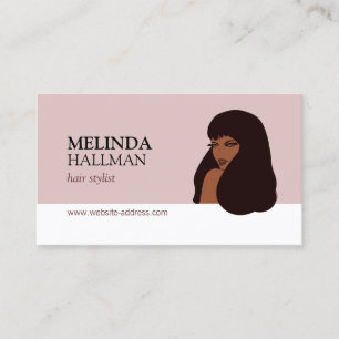 Glam Beauty Girl I Hair Stylist, Hair Extensions Business Card