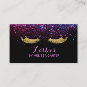Glam Beauty Salon Makeup Artist Lash Extensions Business Card