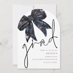 Glam Black Bow graduation Grad Arch Save the Date