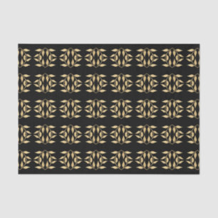 Glam Black Gold Abstract Graphic Pattern Tissue Paper
