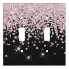 Glam Black Pink Rose Gold Glitter Diamond Confetti