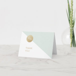 Glam blush glitter rose gold calligraphy thank you card