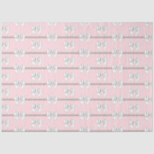 Glam Blush Pink Tiffany Pearls Theme 30th Birthday Tissue Paper