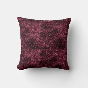 Glam Burgundy Leopard Print Cushion