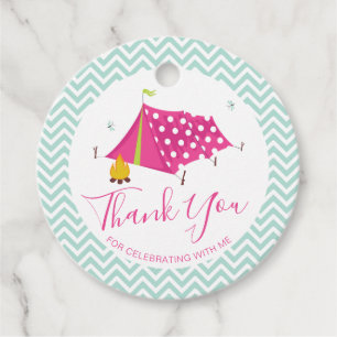 Glam Camp Makeover Girls Birthday Favour Tags