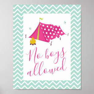 Glam Camp Spa Makeover Birthday Poster