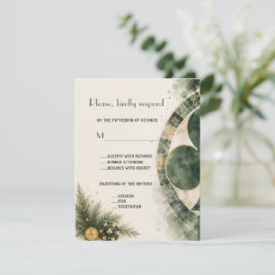 Glam Casino Las Vegas Roaring 20s Gatsby Wedding RSVP Card