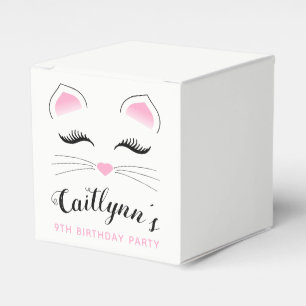 Glam Cat Birthday Party Favour Box