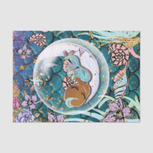 Glam Dark Mermaid Boy Baby Shower Birthday Party Tissue Paper