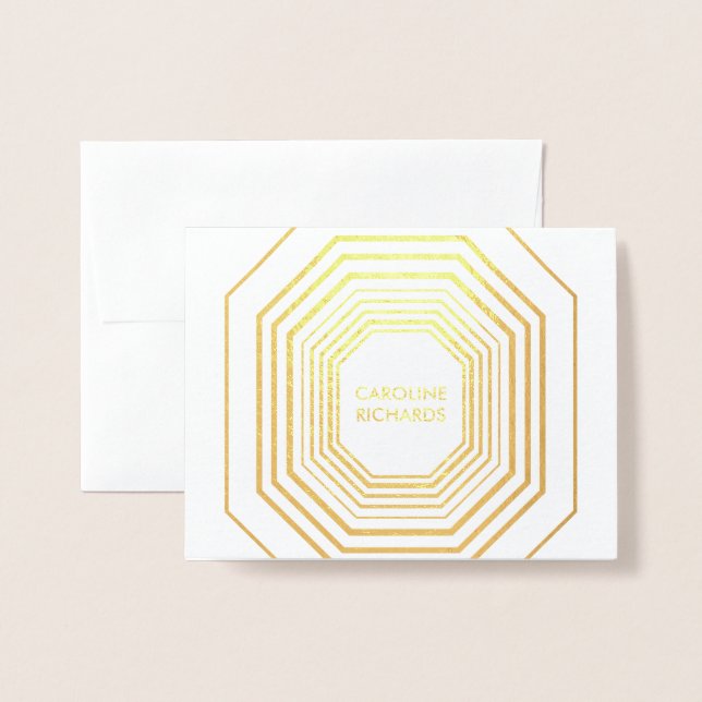 Glam Deco Personalised Folded Card (Front With Envelope)