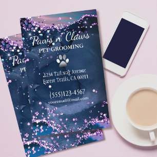 Glam Dog Pet Grooming Paw Agate Glitter Flyer