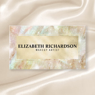 Glam Elegant Luxury Modern Iridescent Holographic Business Card