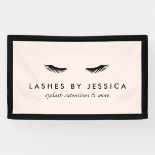 Glam Eyelashes Classic Black and Pink Banner