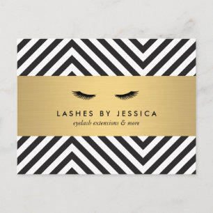 Glam Eyelashes with Bold Pattern Postcard