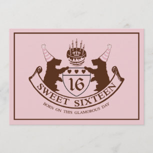 Glam Fashion Couture Girl Sweet Sixteen Birthday Invitation