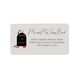 Glam Fashionista Birthday Address Label