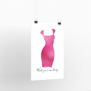 Glam Feminine Silhouette Inspirational Poster