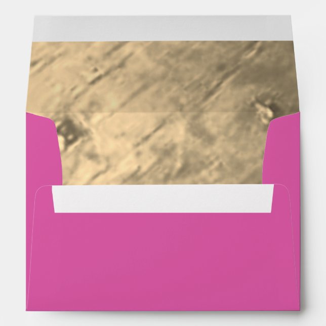 Glam Fuchsia Pink Personalised  Envelope Liner (Back (Bottom))