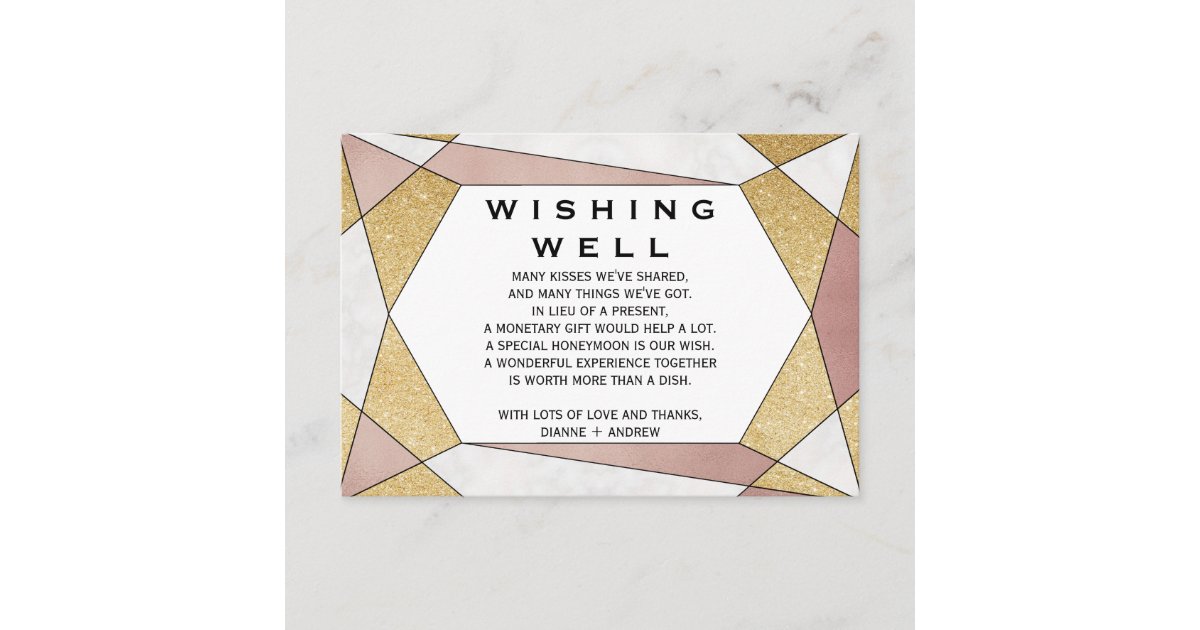 Get Wallpaper Glam Geometric Diamond Wedding Wishing Well Enclosure Card Desktop Wallpaper Free