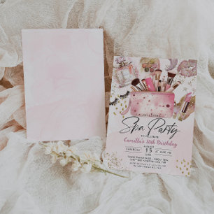 Glam Girl Birthday Spa Party Invitation