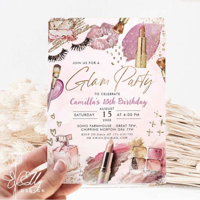 Glam Girl Birthday Spa Party  Invitation (Creator Uploaded)