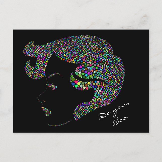 Glam Girl self girl power quote Postcard (Front)