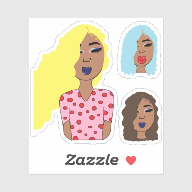Glam Girls Stickers Set 1 (Sheet)