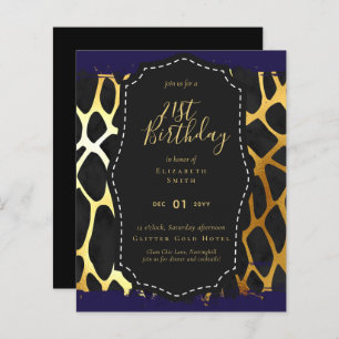 Glam Girly Glitter 21st birthday (or other) Invite