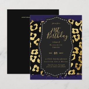 Glam Girly Glitter 21st birthday (or other) Invite