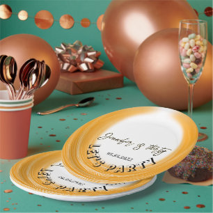 Glam Girly Photo Script 20 30 40 th Birthday Party Paper Plate