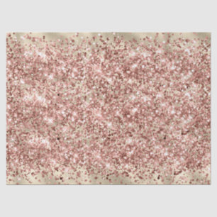 Glam Girly Rose Gold Pink Glitter Sparkle Confetti Tissue Paper