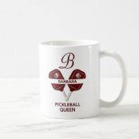 Glam Glit Pickleball Queen Paddles Initial Floral 