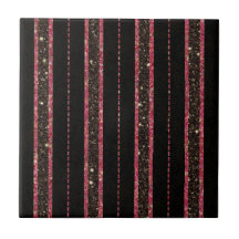 Glam Glitter Black and Pink Viva la Vida Magenta