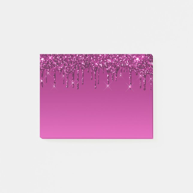 Glam & Glitter Drip Post-it Notes (Front)
