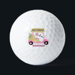 Glam Glitz Monogram Name Pink Gold Diamond Cart  Golf Balls<br><div class="desc">Golf Gal - Fun Glitz Glam Pink Rose Gold Diamond Cart-- just a bit "over the top" but ready to run the course -- golf ball --This is a great gift for golf lovers -- fun / distinctive / unique. And with a monogram and first name for the "intended". If...</div>