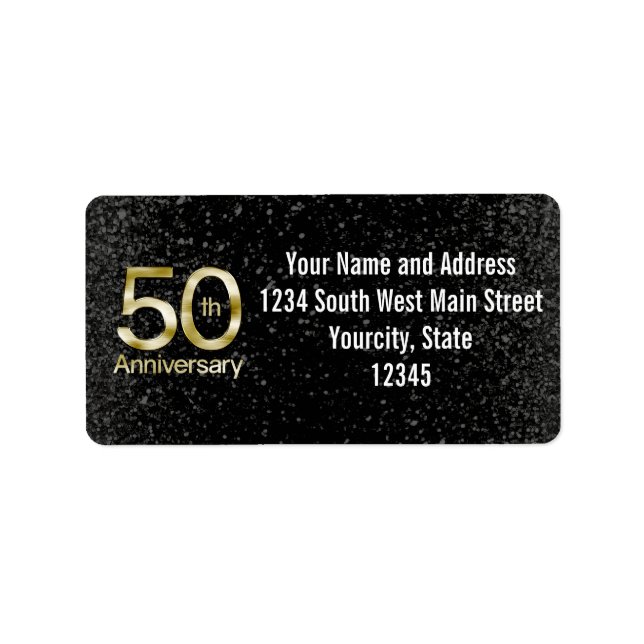 Glam Gold 50th Anniversary Label (Front)