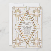 Glam Gold and White Great Gatsby Bridal Shower