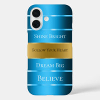 Glam Gold Blue Ribbon